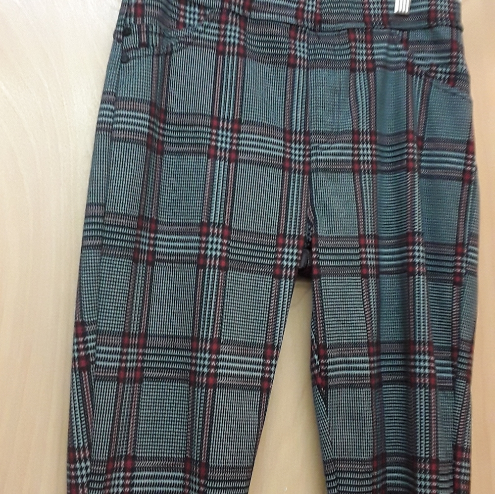 Anthro Sanctuary Grey Plaid Legging Pants S